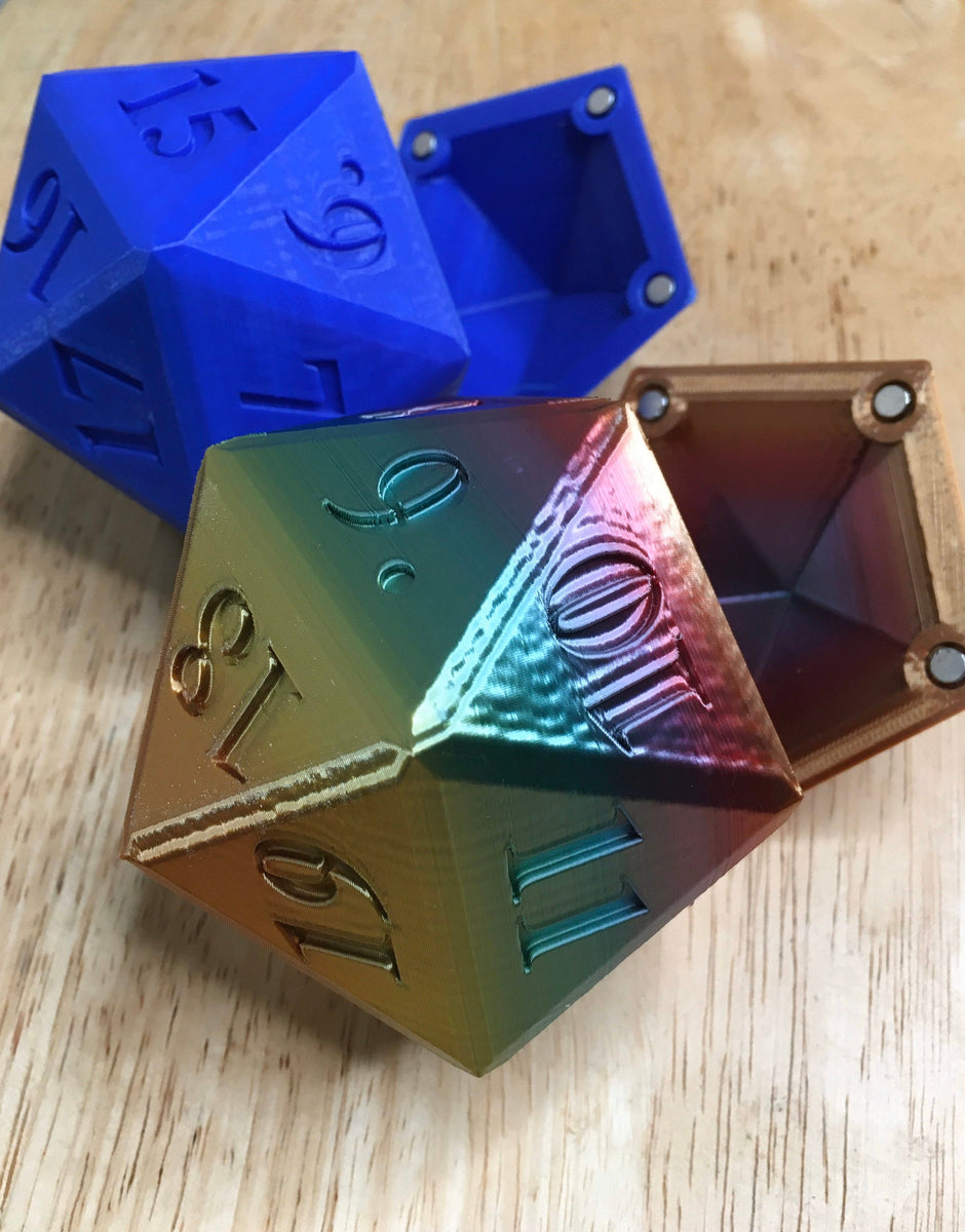 thumbnail image 2 of D20 Dice Coaster For Dungeons & Dragons Fans – 3D Printed Plastic Gift 2 of 3