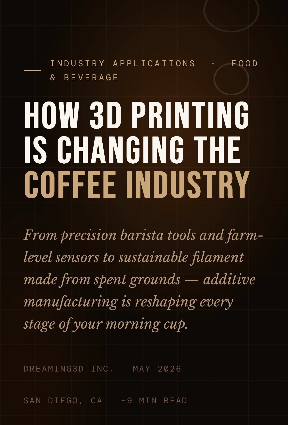 How 3D Printing Is Changing the Coffee Industry