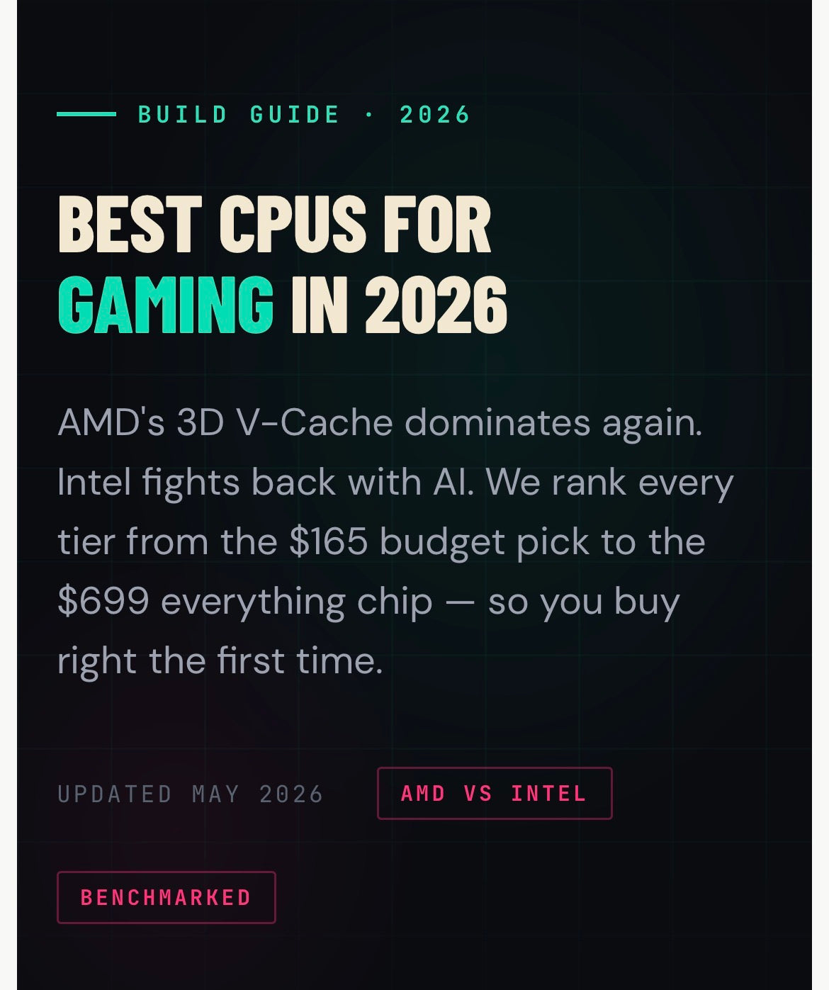 Best CPUs for Gaming in 2026