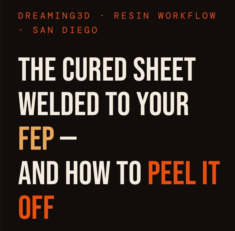 The Cured sheet Welded to your FEP Guide