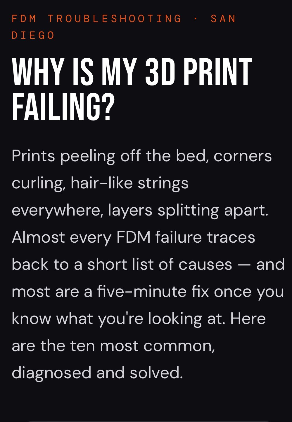 Why Is My 3D Print Failing?