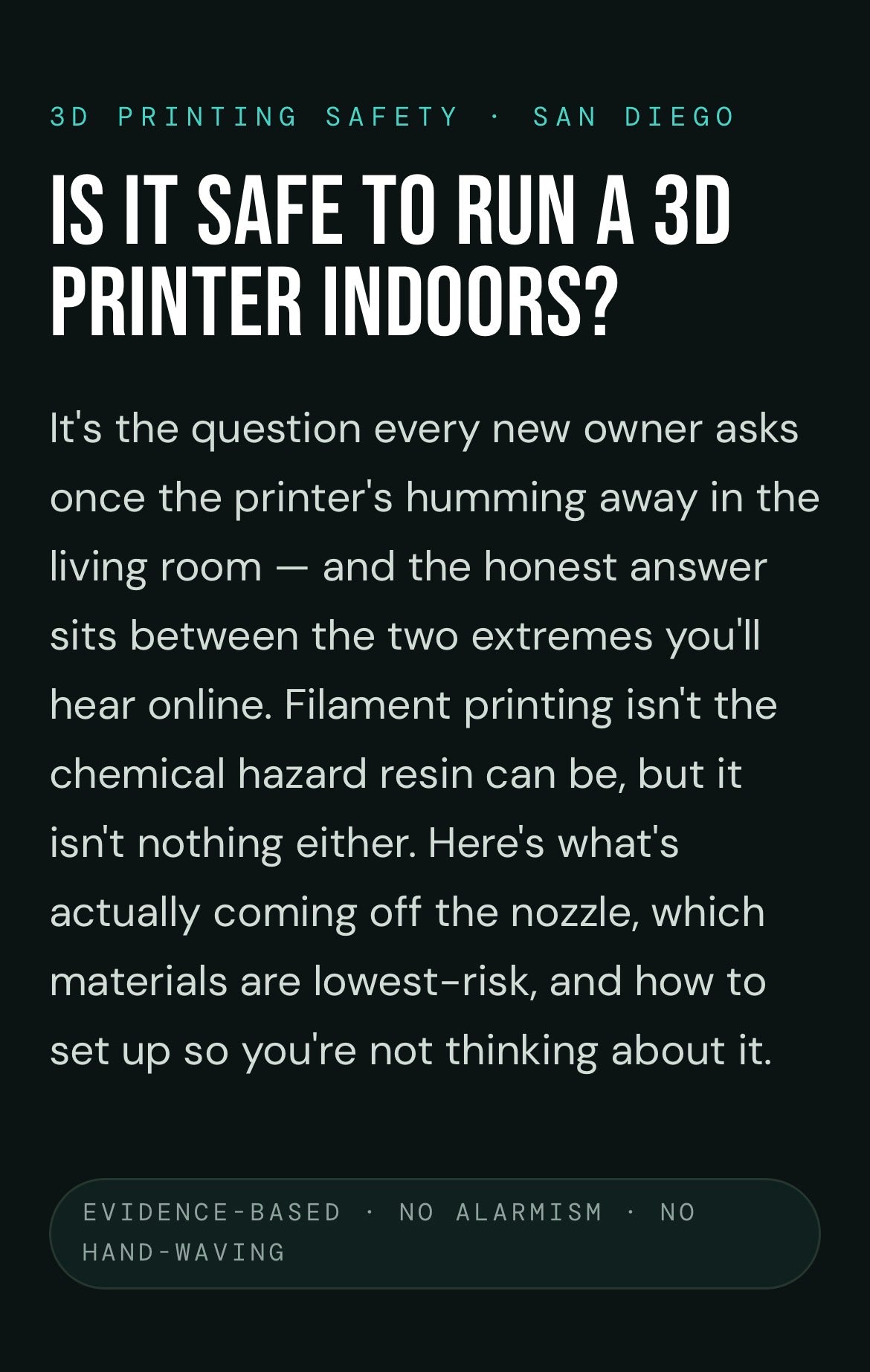 Is It Safe to Run a 3D Printer Indoors?