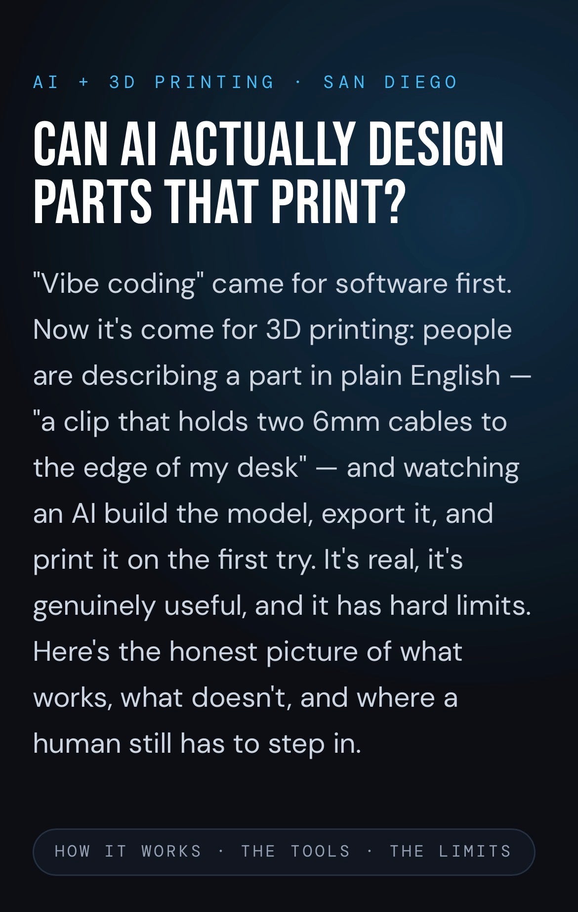 Can AI Actually Design Parts That Print?