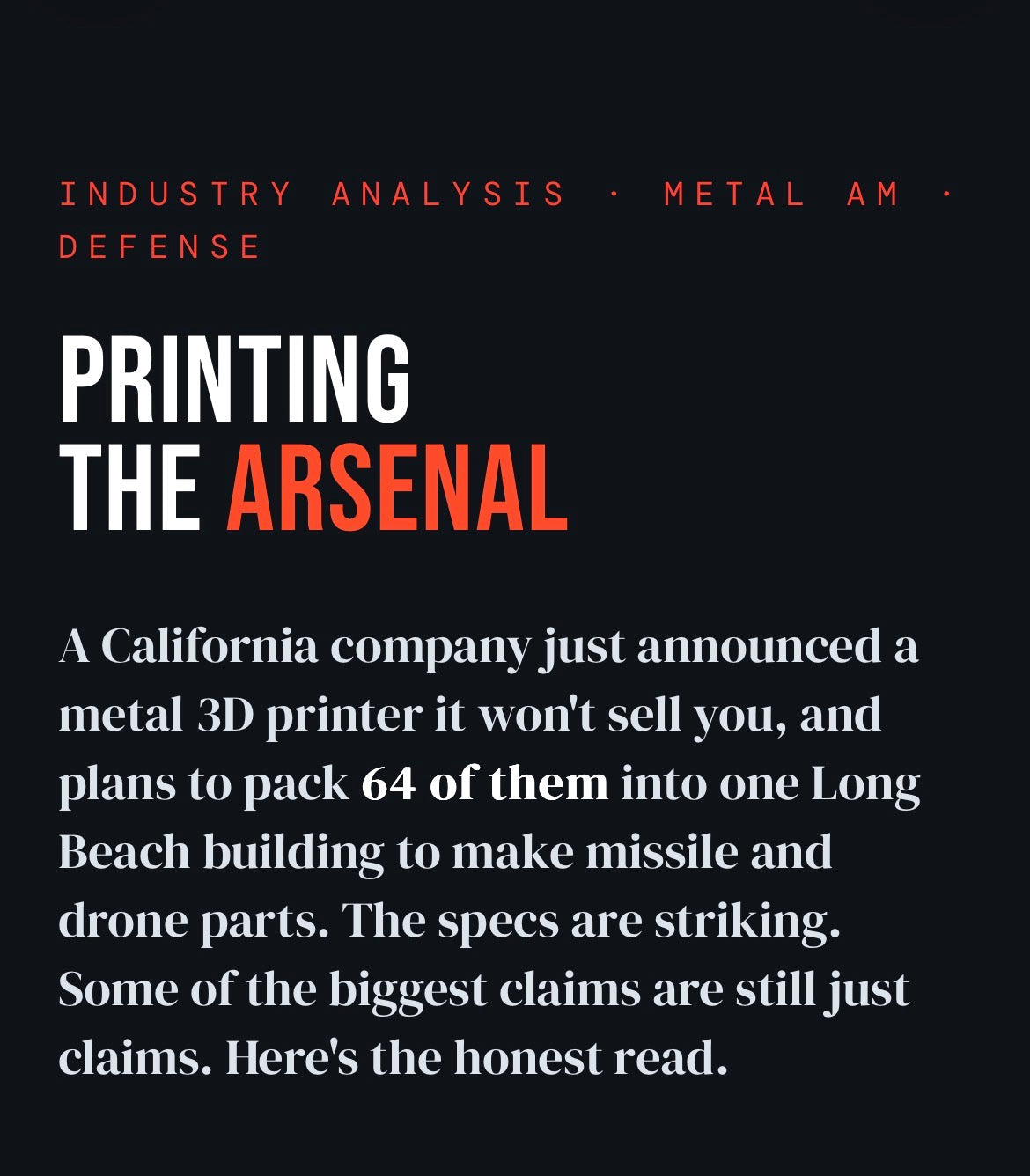Metal 3D printing