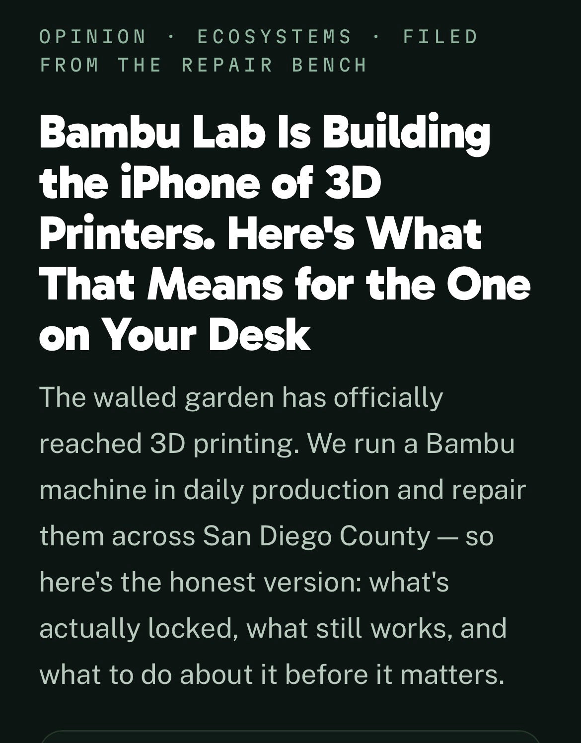 Bambu Lab Is Building the iPhone of 3D Printers. Here's What That Means for the One on Your Desk