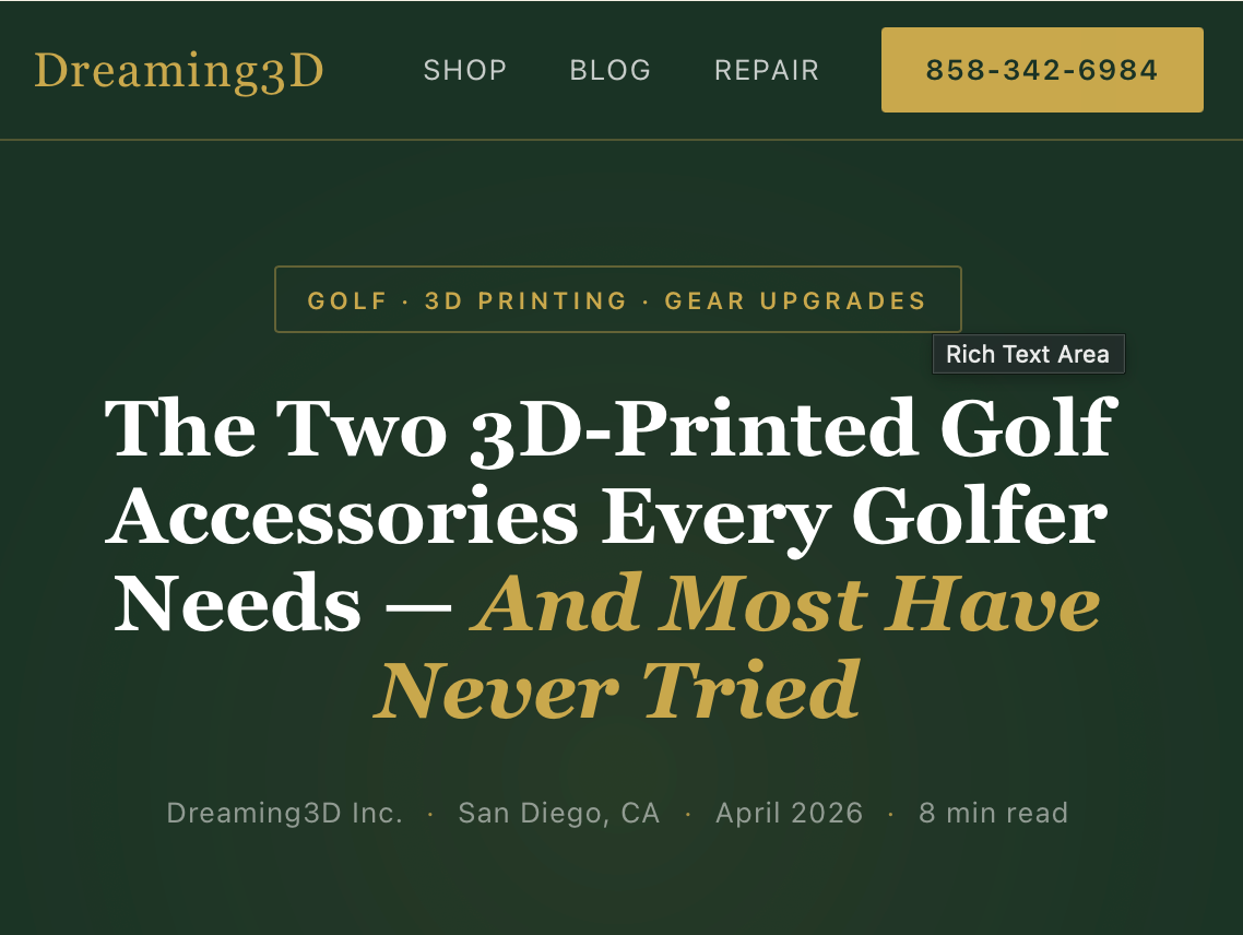 The Two 3D-Printed Golf Accessories Every Golfer Needs — And Most Have Never Tried