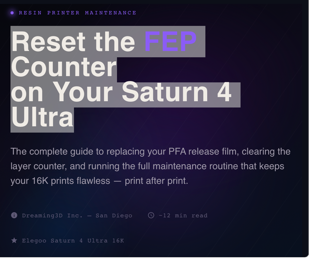 Reset the FEP Counter on Your Saturn 4 Ultra