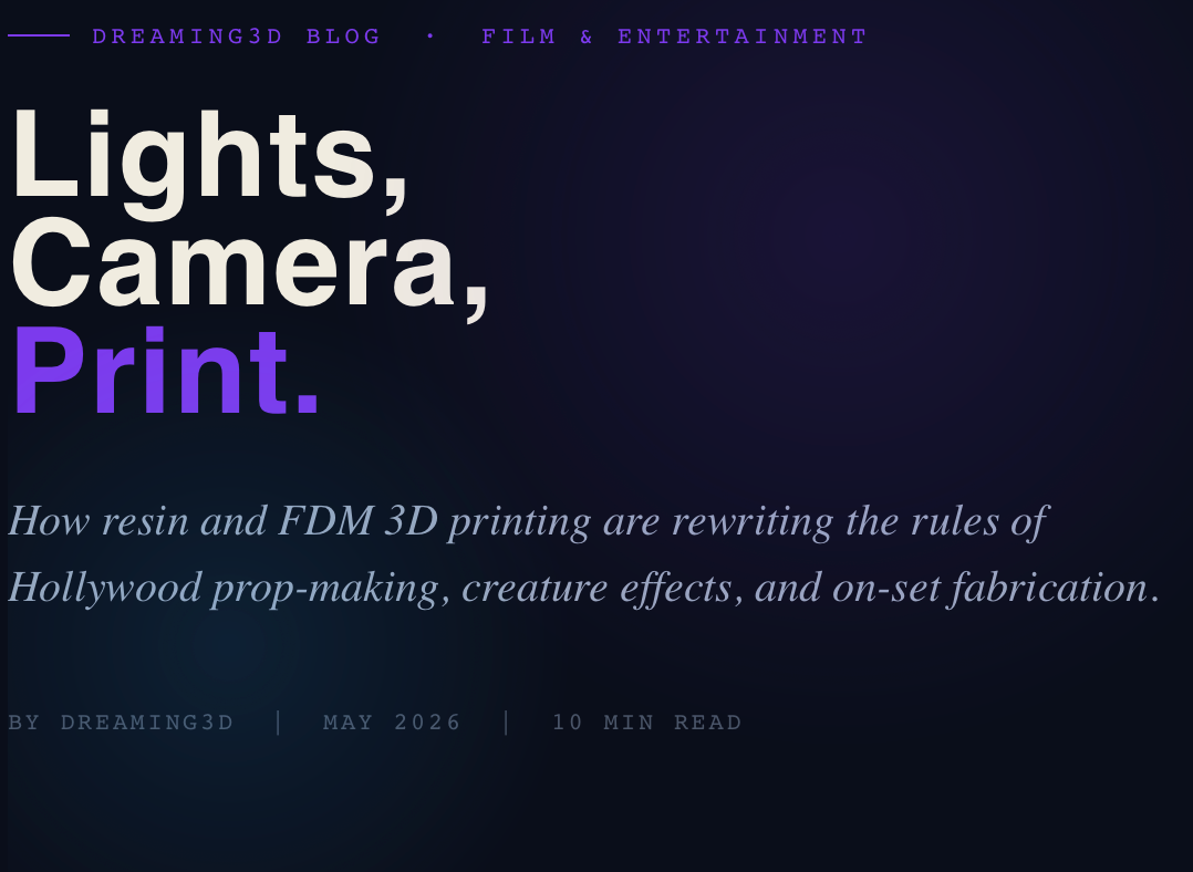 Lights, Camera, Print.