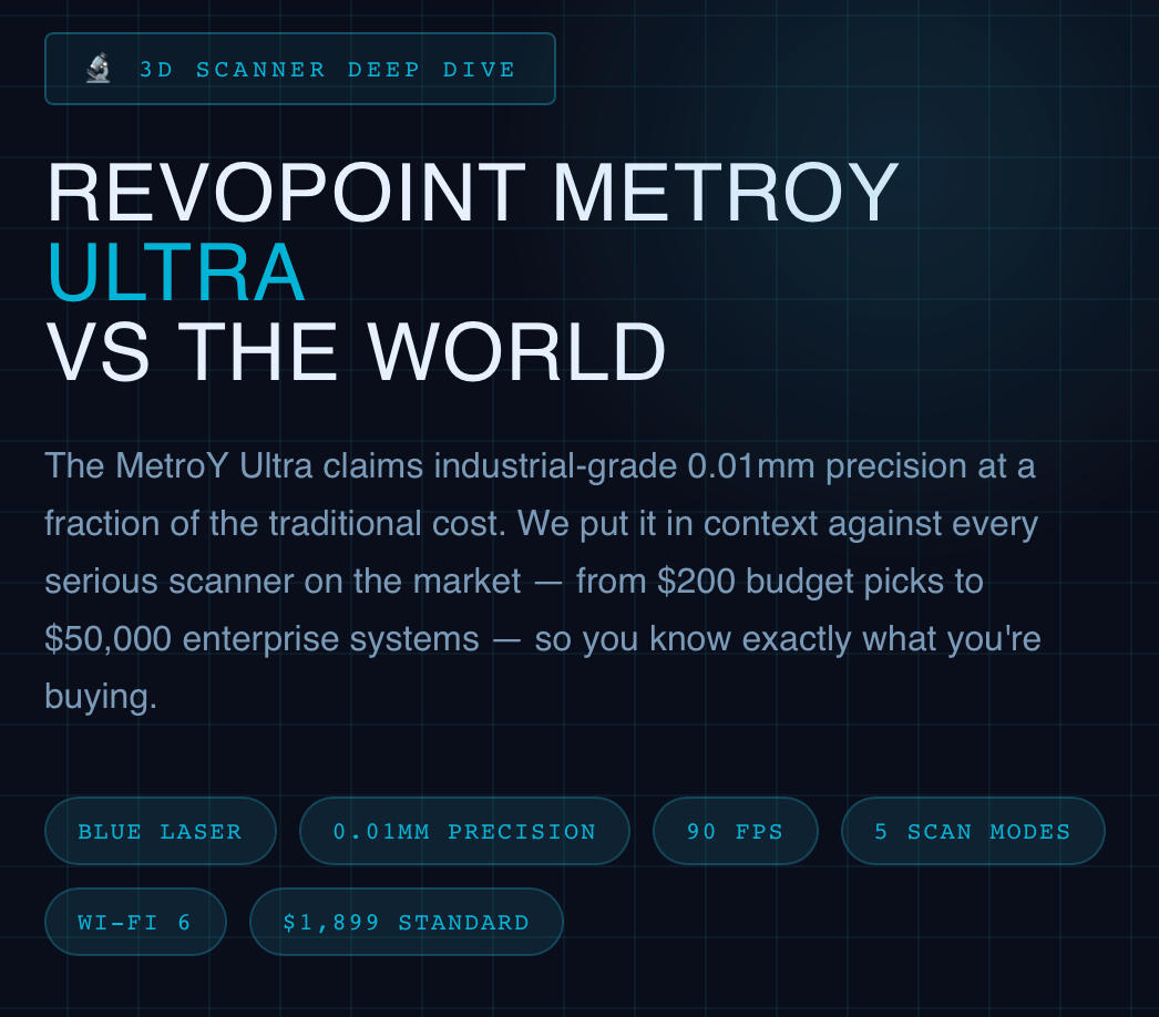 Is the Revopoint MetroY Ultra the Best Value Industrial 3D Scanner on the Market?