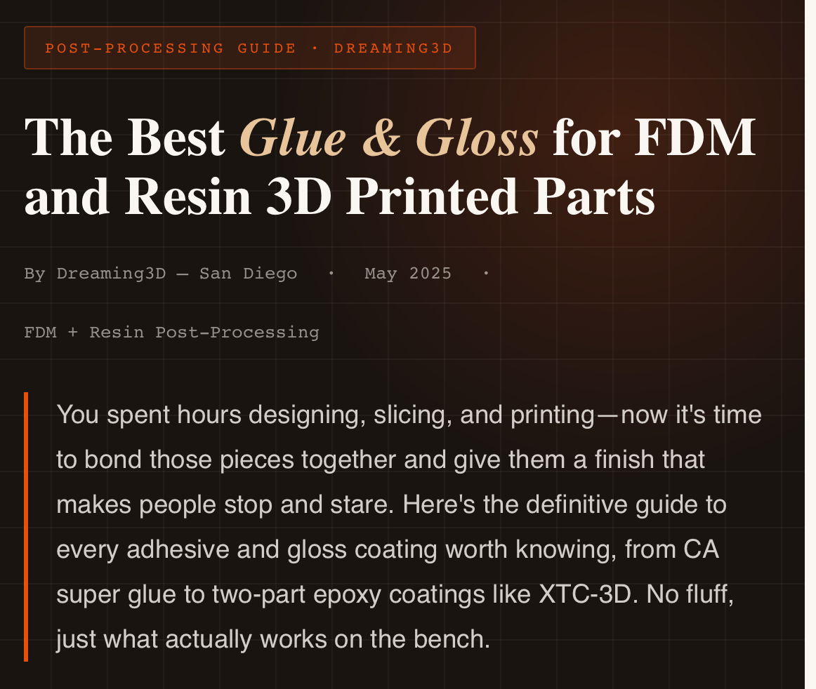 Best Glue for 3D Printing