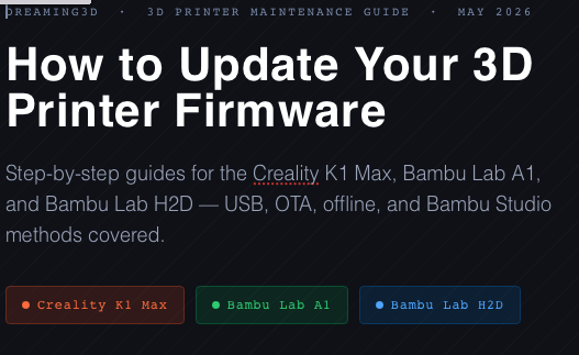 How to Update Your 3D Printer Firmware