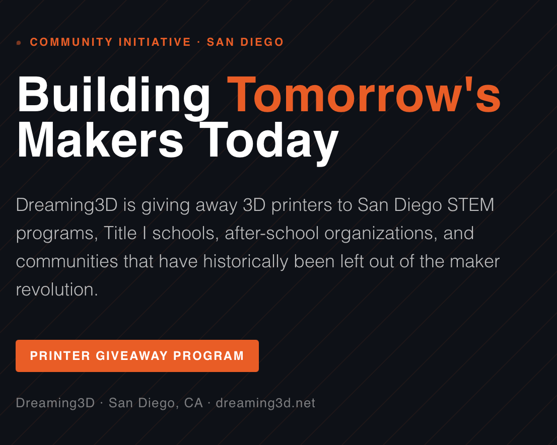 Building Tomorrow's Makers Today