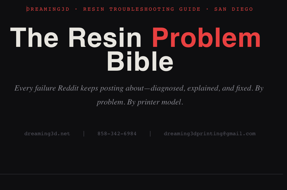 The Resin Problem Bible