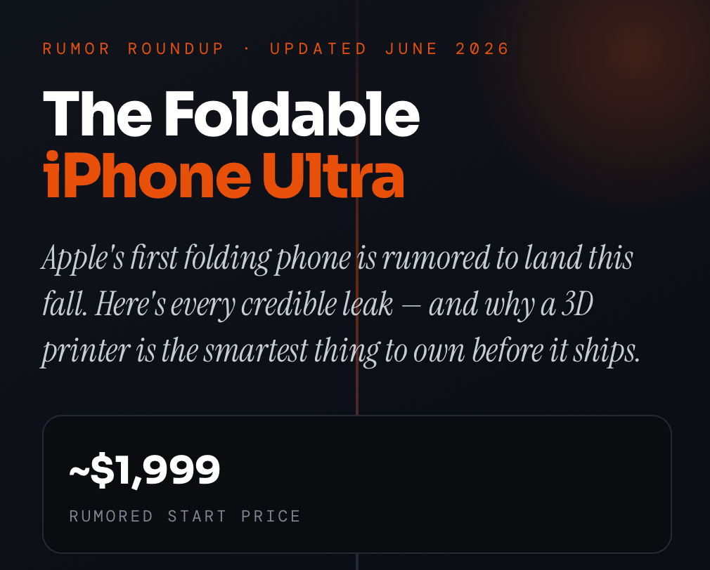 The Foldable iPhone Ultra