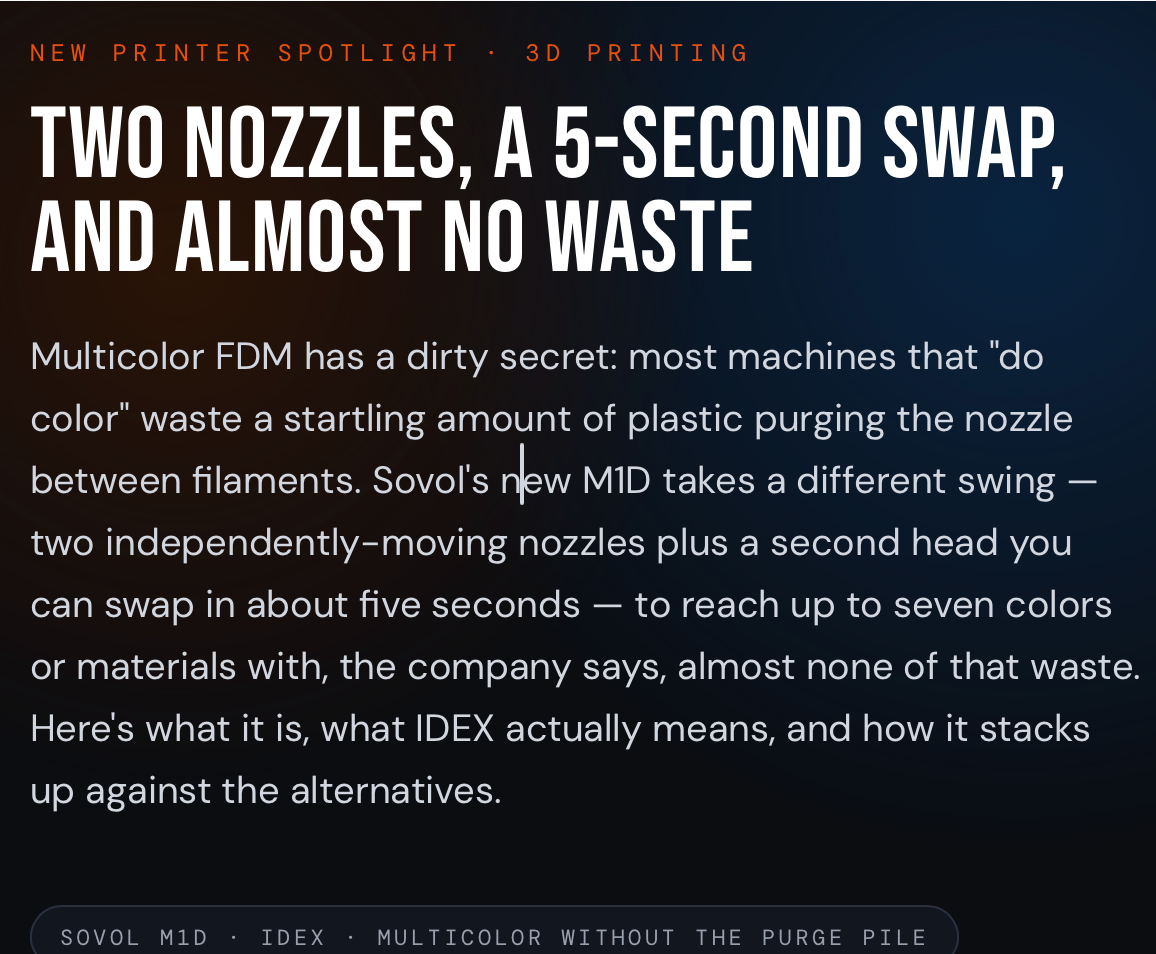 Two Nozzles, a 5-Second Swap, and Almost No Waste