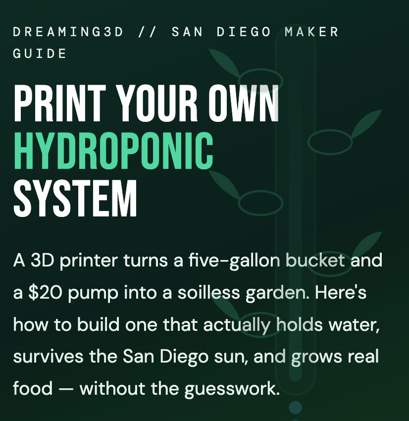 Print Your Own Hydroponic System