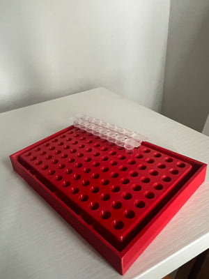High-Capacity PCR Tube Rack | 128-Well Workstation for 0.2mL Tubes & Strips | Stable Lab Organizer