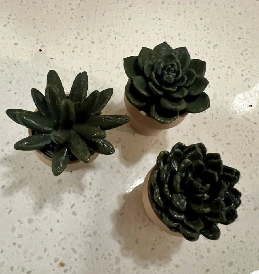 🌵 3x Fidget Spinner Mini Succulent Planters – Unique Home &amp; Office Decor