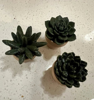 🌵 3x Fidget Spinner Mini Succulent Planters – Unique Home &amp; Office Decor