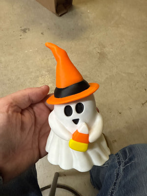 Ghost Holding Candy Corn Halloween Decor